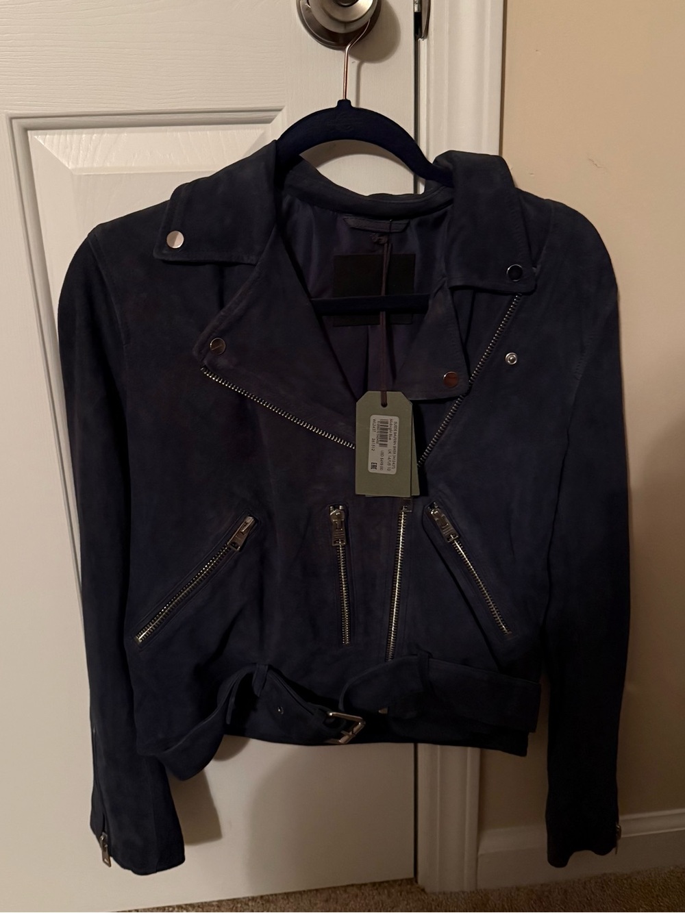 All Saints Suede Balfern Biker Jacket